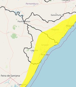 Inmet emite mais um alerta de chuvas para 63 cidades alagoanas