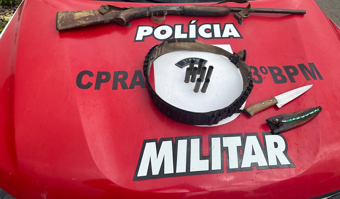 Homem é preso por porte ilegal de arma de fogo no Agreste alagoano