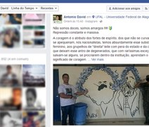 Aluno da Ufal rasga cartazes referentes ao socialismo com apoio de suposto militar do Exército