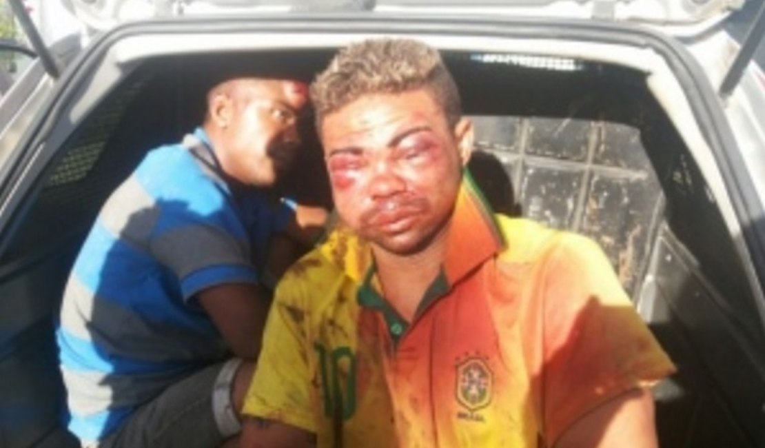 Populares detém e espancam suspeitos após assalto em Maceió