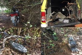 Operação da Polícia Militar localiza desmanche de motos no Residencial Agreste, em Arapiraca