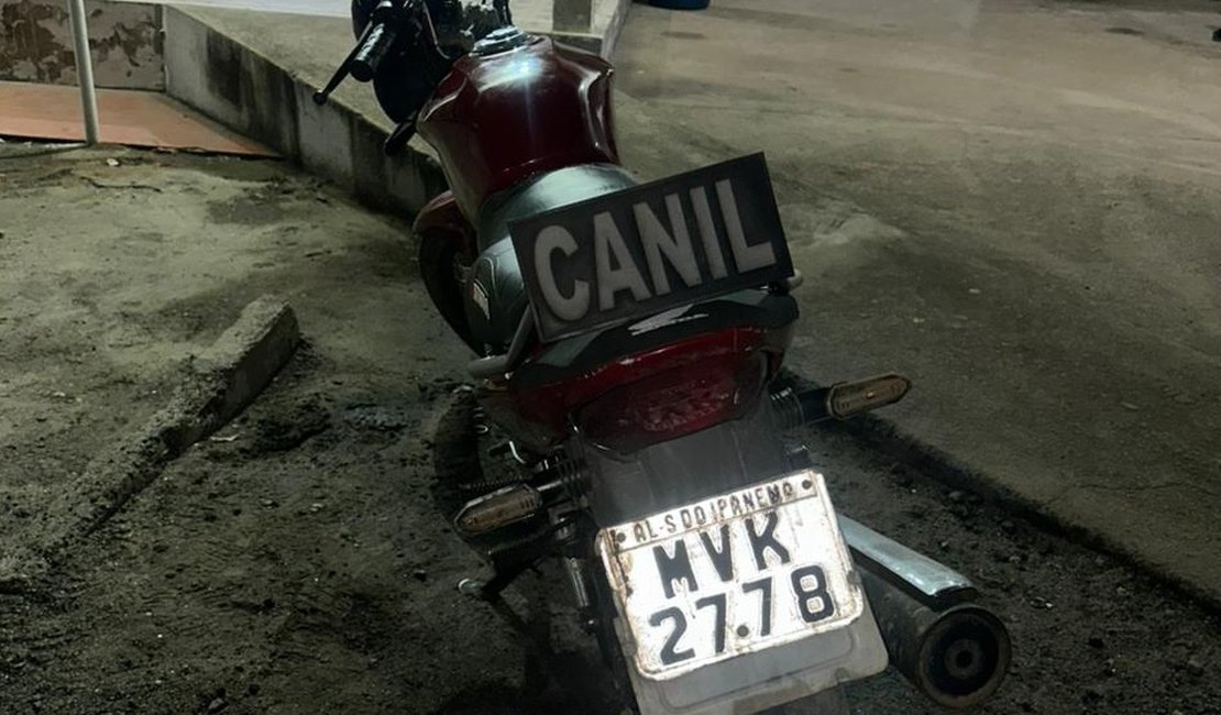 Canil do 3º BPM recupera motocicleta roubada há menos de 24 horas em Arapiraca