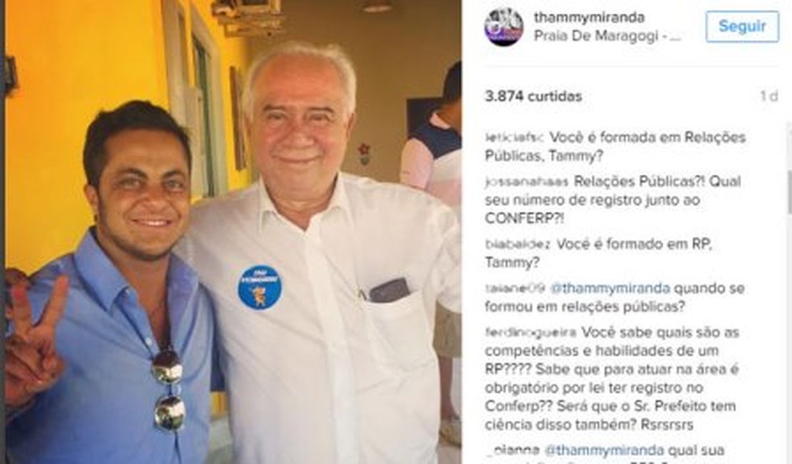 Thammy Miranda é criticado após anúncio de que assumiria função de RP em Maragogi