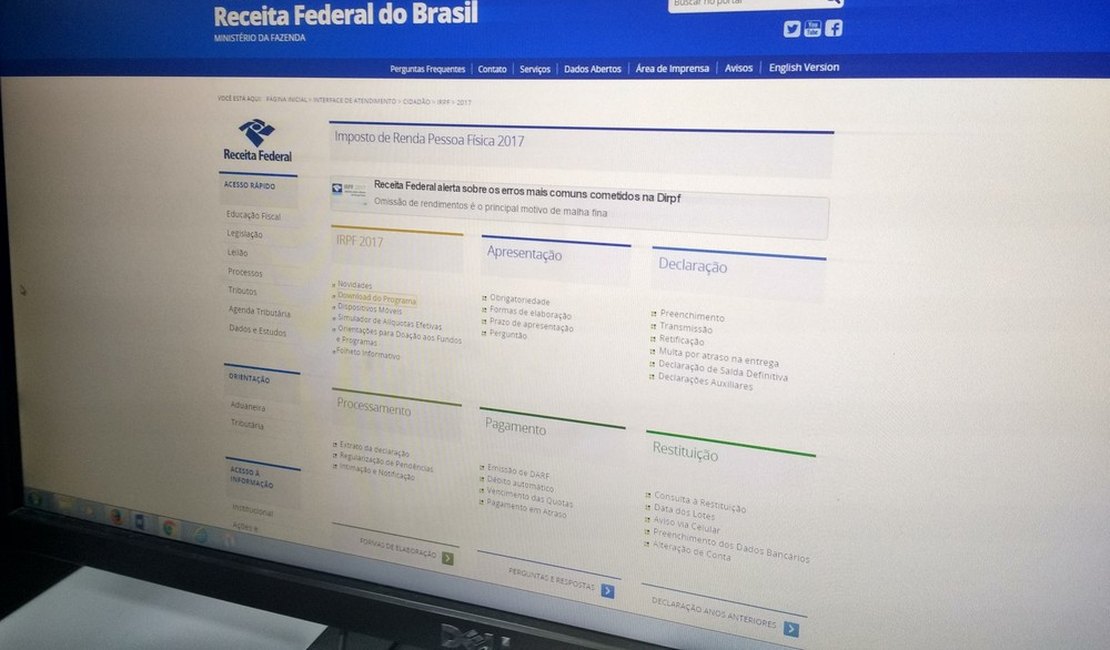 Mais de 2 mil contribuintes de AL deixaram de declarar Imposto de Renda 2017
