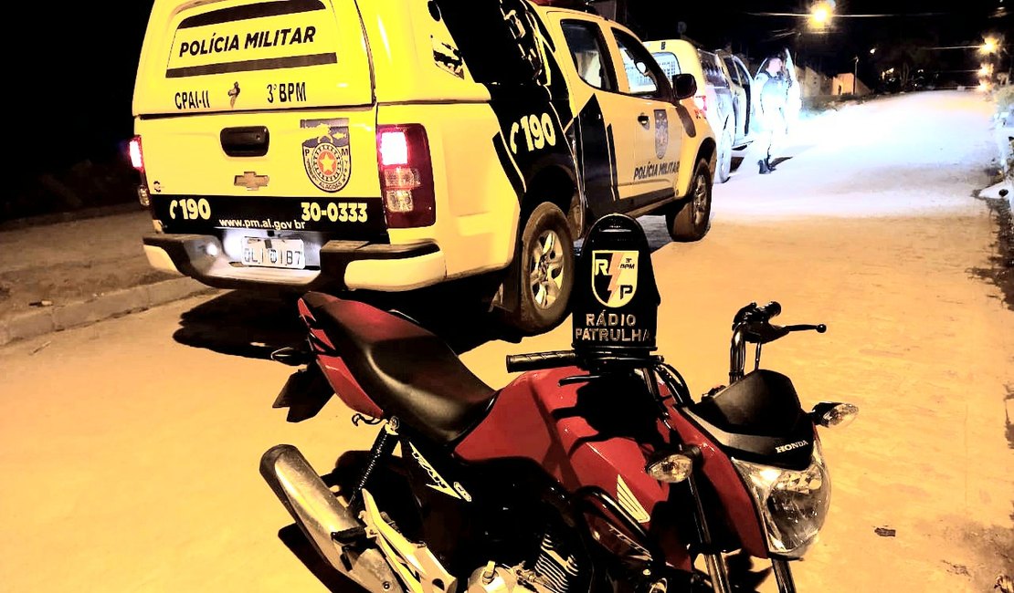 Após rastreamento PM recupera moto roubada de motoboy, em Arapiraca