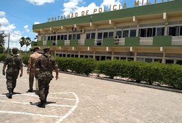 3º BPM em Arapiraca recebe visita do comandante do 59º Batalhão de Infantaria Motorizada