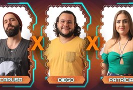 Caruso, Diego e Patrícia formam o sétimo Paredão do BBB18