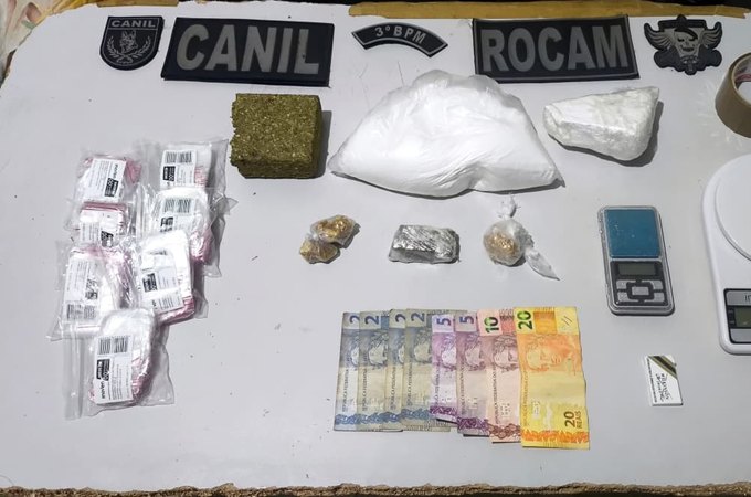 PM apreende mais de 1,5kg de drogas em residência no Brisa do Lago