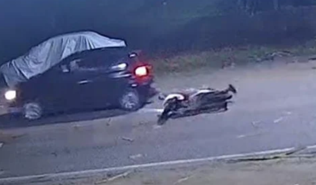 Motociclista fica ferido ao colidir contra parte traseira de carro em Matriz de Camaragibe
