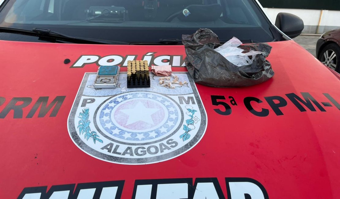 Polícia Militar apreende drogas e munições no bairro Santa Lúcia, em Maceió