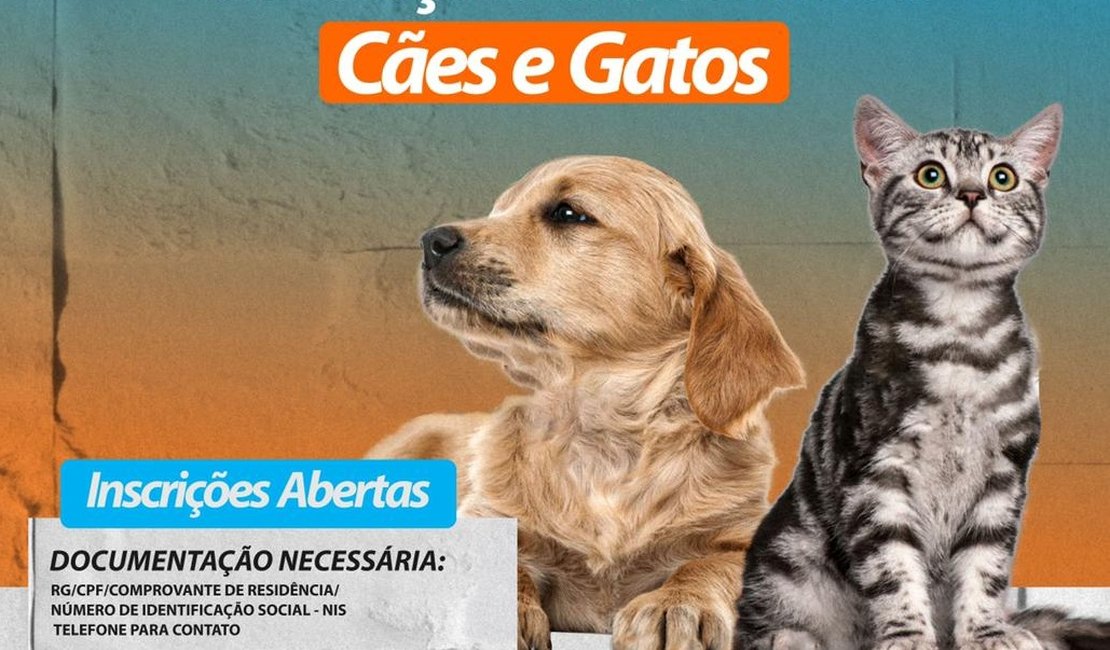 Complexo Tarcizo Freire abre inscrições para castração de cães e gatos