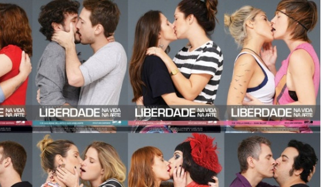 Famosos beijam artistas do mesmo sexo em campanha contra a homofobia