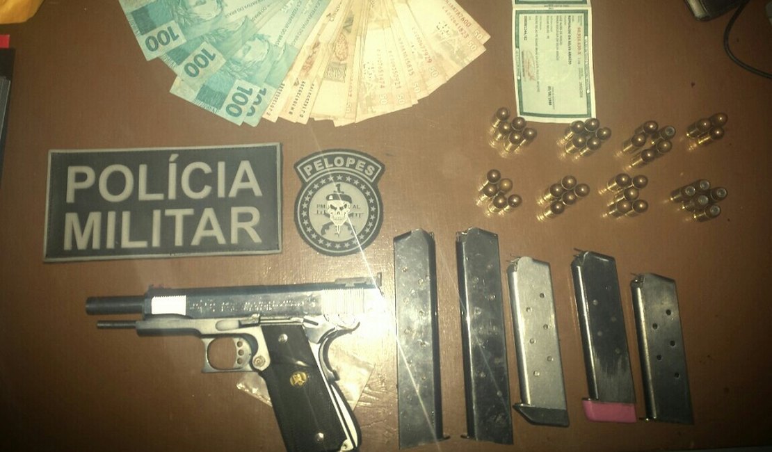 Foragido da Justiça é preso com arma e munições de uso restrito em Ouro Branco