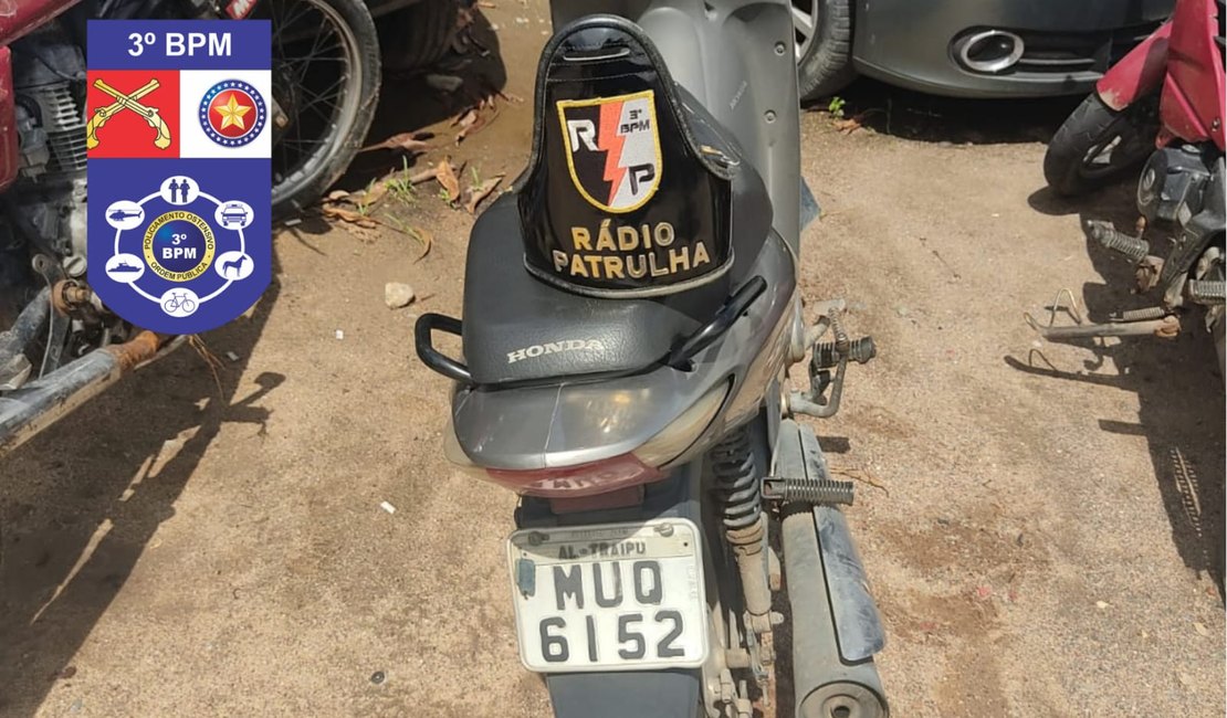 Polícia recupera moto roubada em Arapiraca