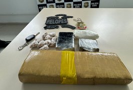 Homem é preso com mais de 1,8 kg de drogas e mandado de prisão em Taquarana