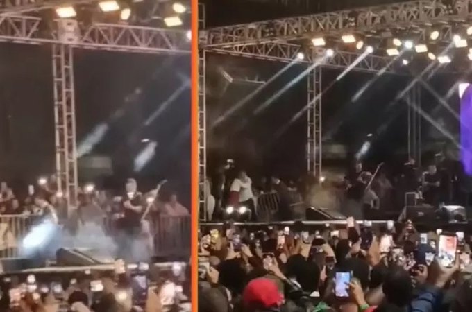 Estrutura desaba durante show de Amado Batista e deixa feridos