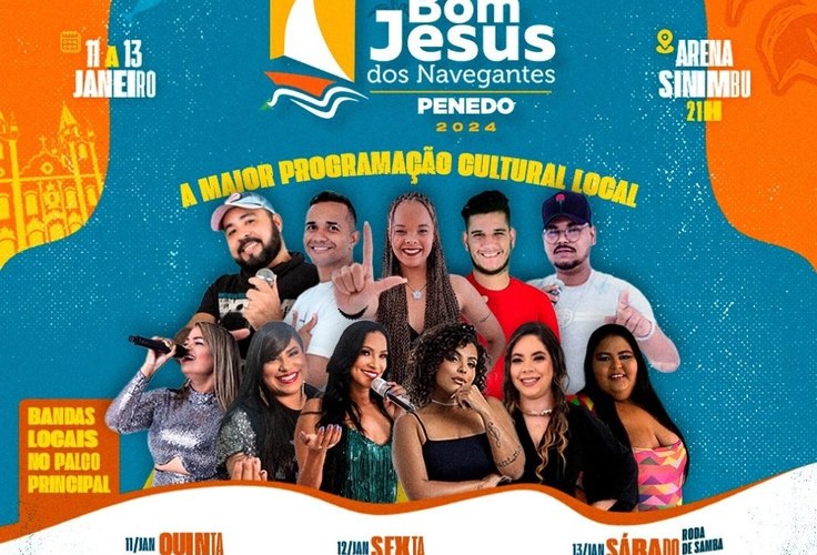 Festa do Bom Jesus de Penedo celebra sua 140ª edição com recorde de artistas locais