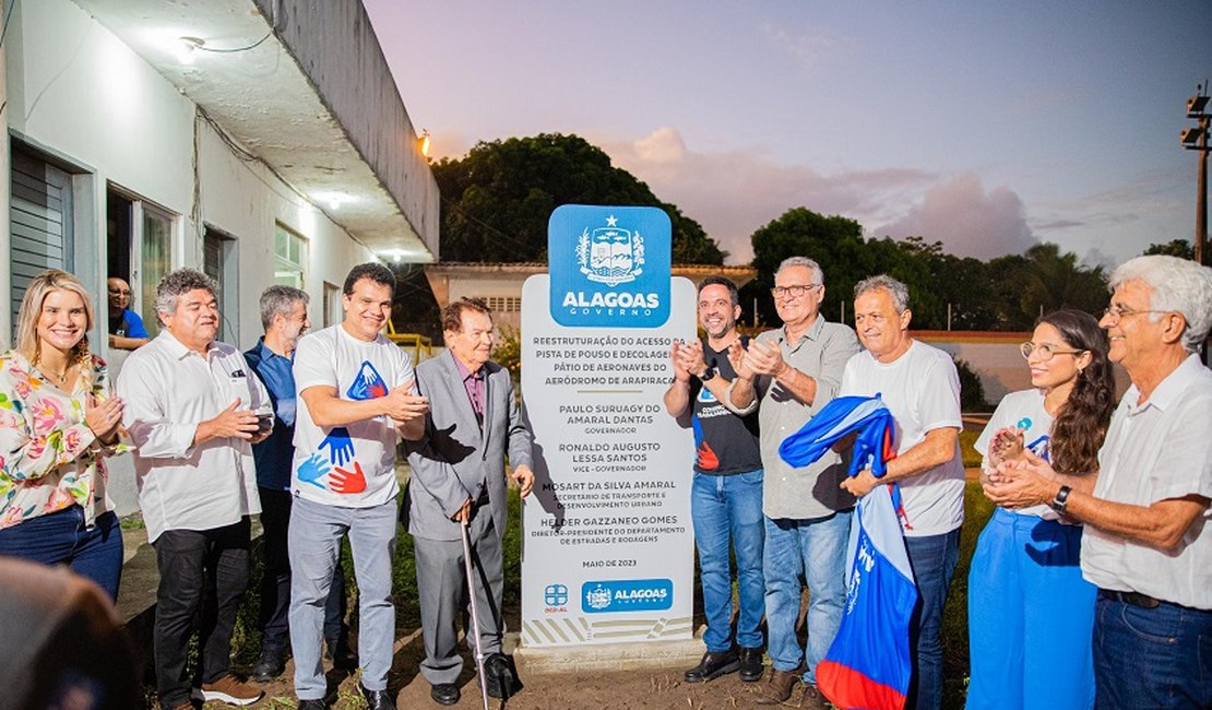 Governador entrega obras de reestruturação do Aeródromo de Arapiraca