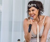 “A Regra do Jogo”: Nelita dá vexame em seu casamento com strip-tease
