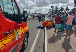 Motociclista fica ferido após bater em caminhonete durante ultrapassagem em Arapiraca