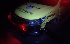 Viatura da PM colidiu em uma HB 20