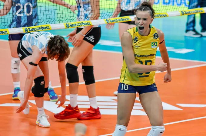 Brasil vence Argentina no vôlei feminino e garante vaga nas Olimpíadas