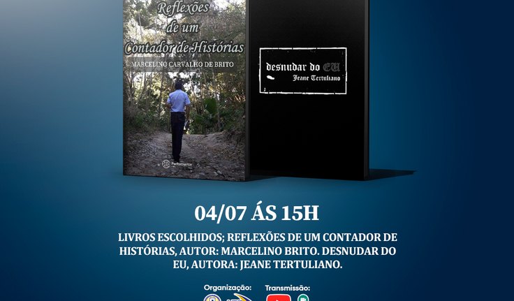 PARTICIPE DO CLUBE DO LIVRO DIA 04/07 E REALIZE A LEITURA DAS OBRAS DE JEANE TERTULIANO E MARCELINO BRITO! OPORTUNIDADE LITERÁRIA!