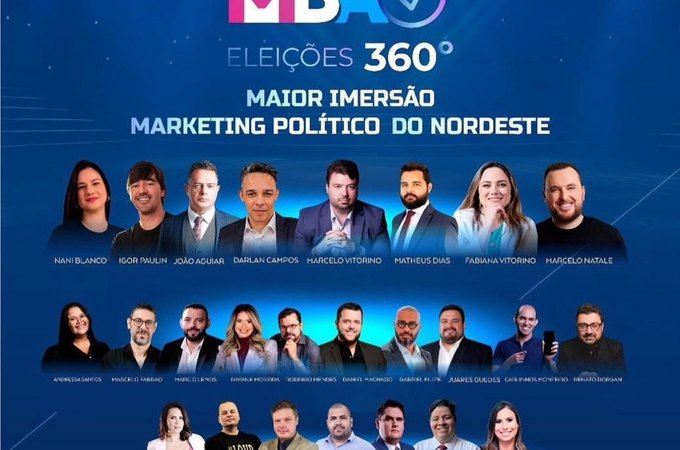 MBA Eleições 360°: estão esgotando os ingressos do último lote do maior evento de marketing político do Nordeste