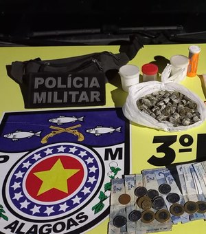 PM prende indivíduo de 23 anos por tráfico de drogas, em Junqueiro