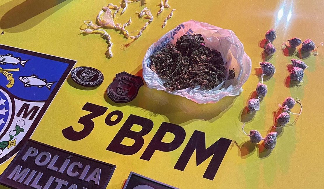 Homem é preso e adolescente que traficava drogas é apreendido em Teotônio Vilela