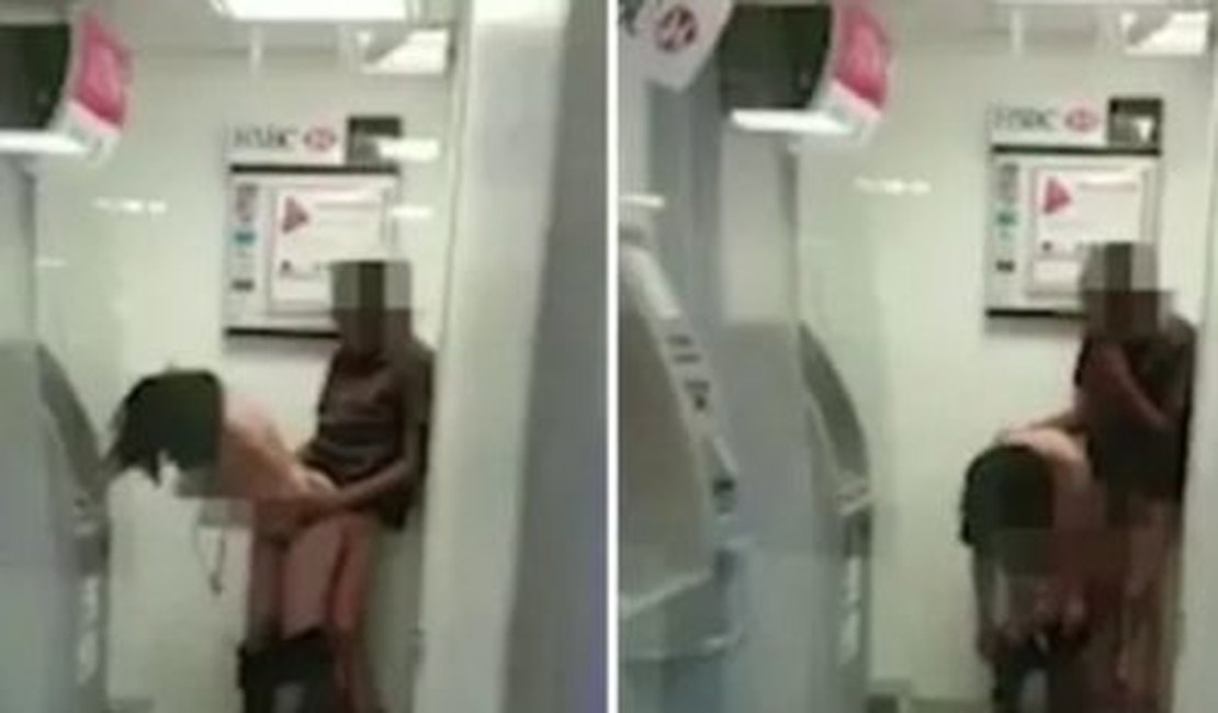 Casal faz sexo em terminal de banco e clientes têm que esperar