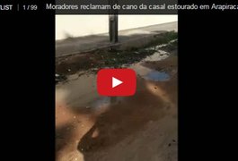 Moradores reclamam de cano estourado no bairro Santa Esmeralda, em Arapiraca