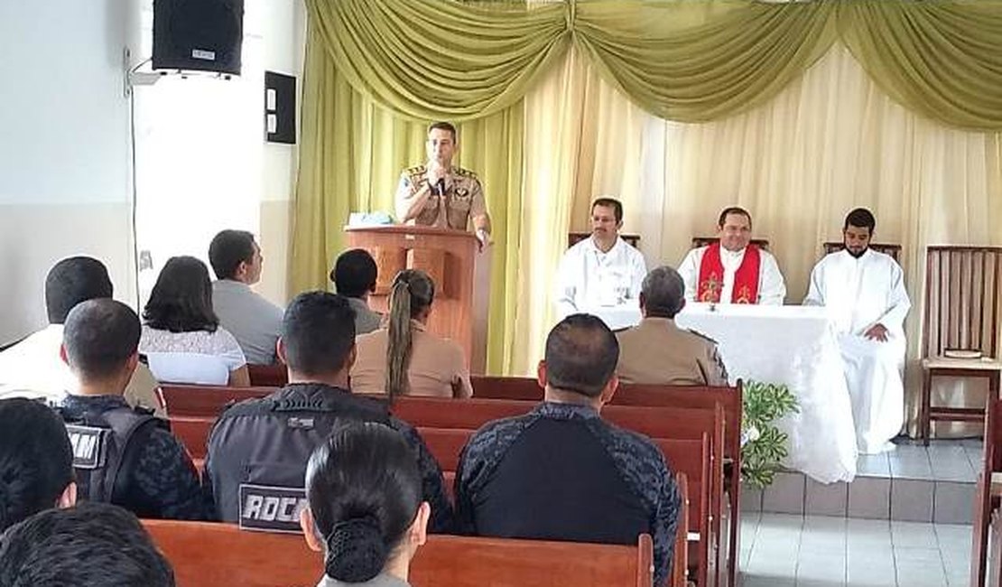 Dia dos Pais é comemorado com celebração de missa em ação de graças no 3º BPM em Arapiraca