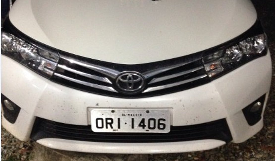 Toyota Corolla roubado em Maceió é recuperado em Arapiraca