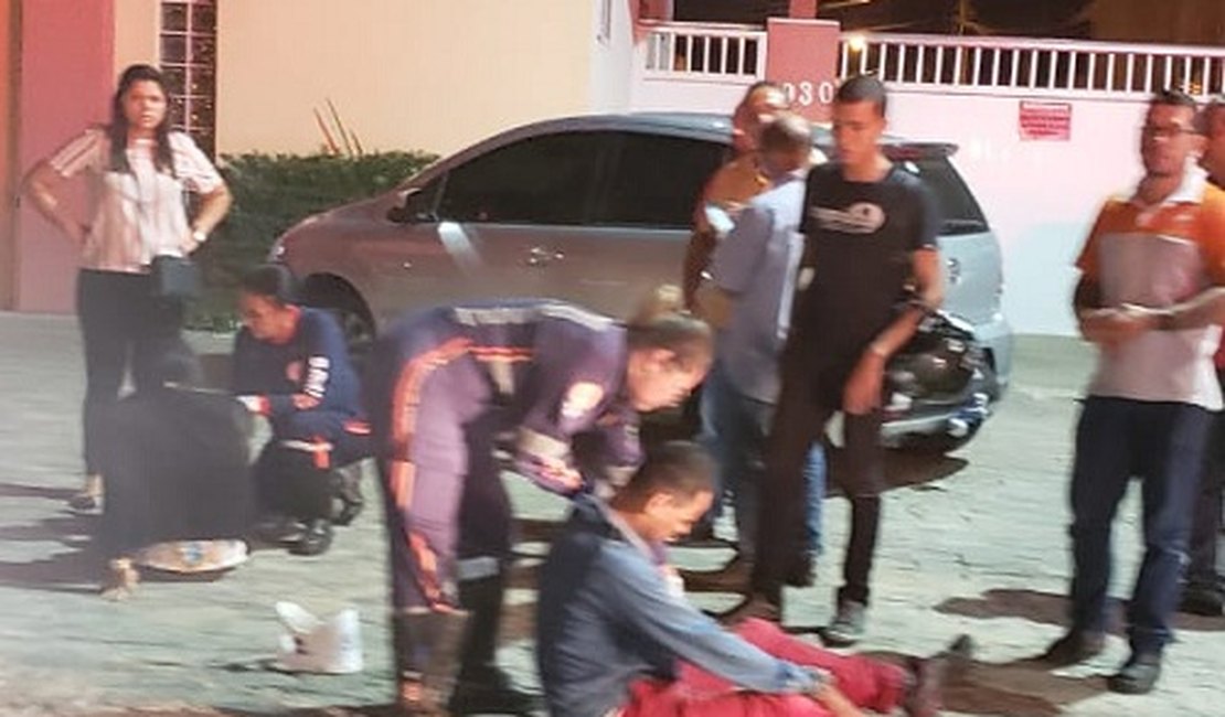 Casal fica ferido em acidente de trânsito no bairro Brasiliana, em Arapiraca