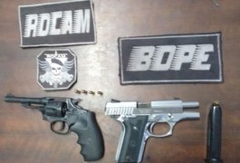 Homens são detidos com armas de fogo no bairro Boa Vista, em Arapiraca