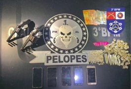 Após tentativa de fuga, trio é preso por tráfico de drogas em Arapiraca