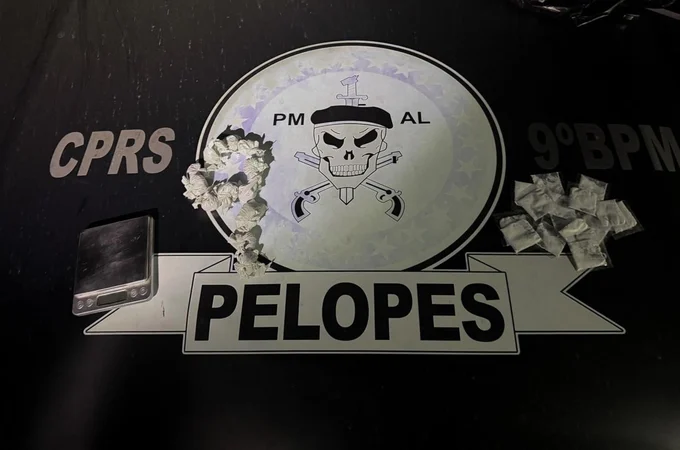 PM prende jovem de 19 anos com cocaína, maconha e balança de precisão em Delmiro Gouveia