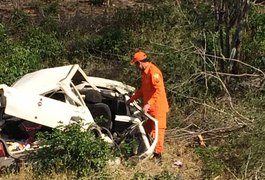 Homem fica gravemente ferido após capotamento na BR-423, no Sertão de AL