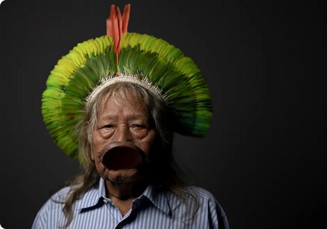 Cacique Raoni, de 94 anos, recebe cuidados paliativos em Mato Grosso