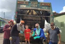 Coleta reciclável é tema de aniversário de menino de 4 anos, no Agreste