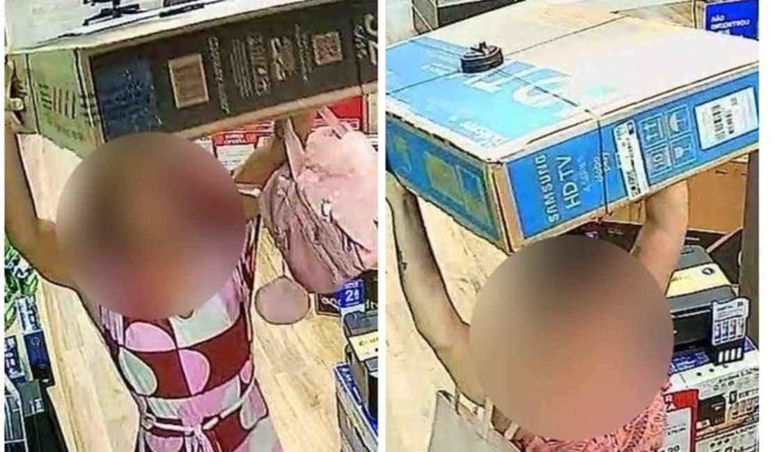 Polícia procura mulheres suspeitas de furtar TVs em loja de shopping