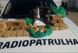 Adolescente de 14 anos é apreendido com maconha, cocaína e crack, em AL