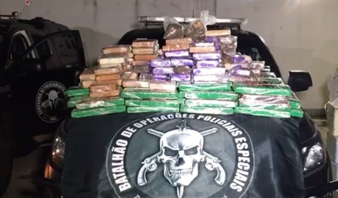 Bope apreende mais de 200 kg de maconha em casa abandonada em Rio Largo