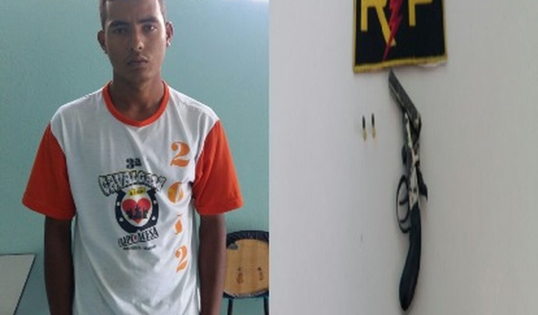 Jovem é detido com arma de fogo na Vila Bananeira, em Arapiraca