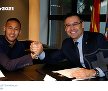 Barça formaliza renovação de Neymar por mais três temporadas