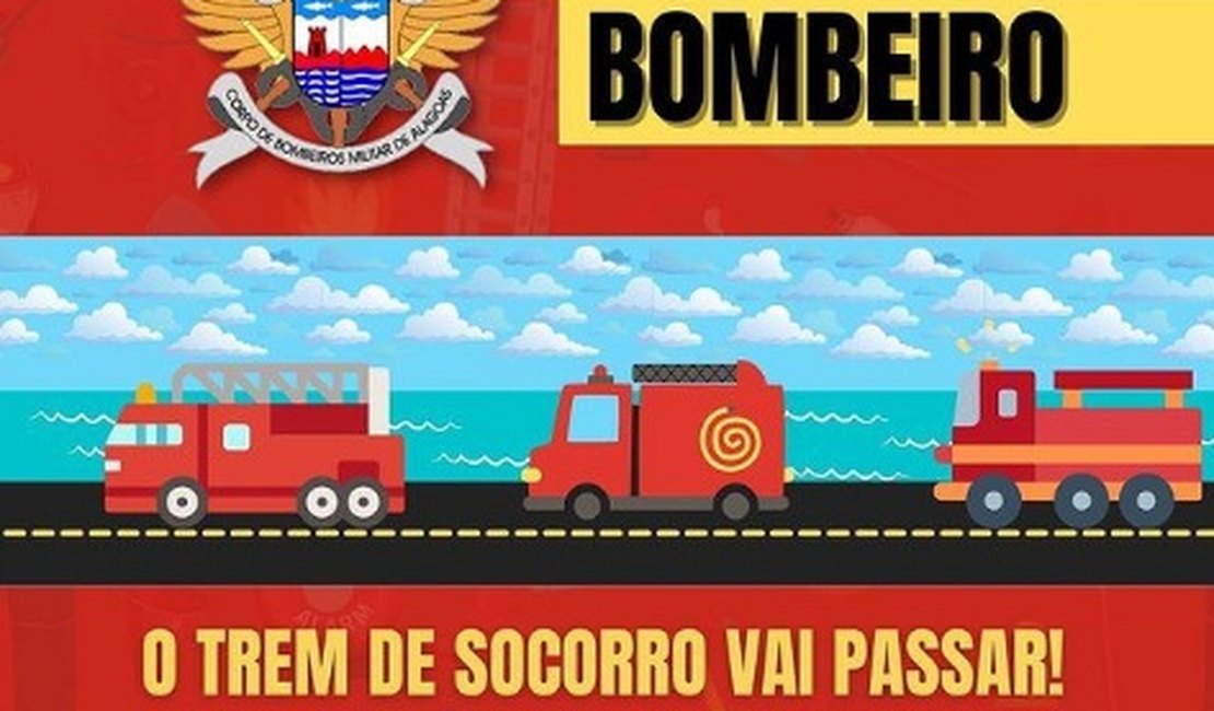 Em comemoração, trens de socorro dos Bombeiros farão 'desfile' em Maceió
