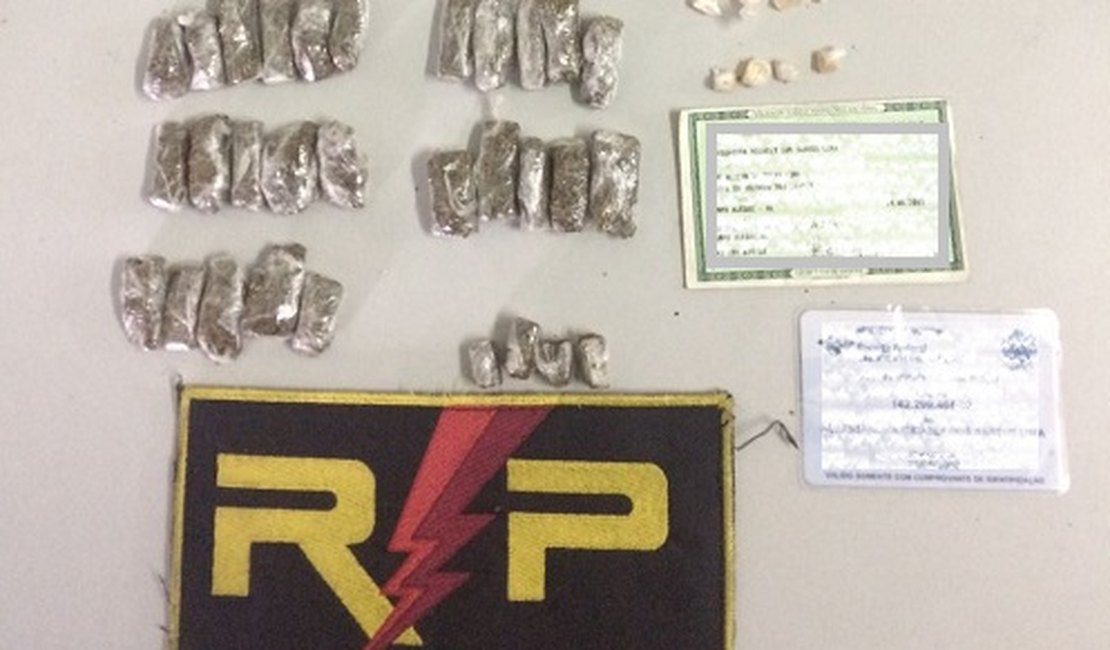 PM apreende menor de Campo Alegre suspeita de trafico de drogas em Arapiraca