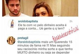 Preta Gil fica nervosa com seguidor que chama marido dela de interesseiro