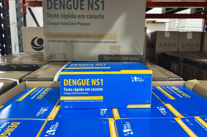 Sesau distribui quase 2 mil caixas de testes rápidos para detecção da dengue nesta quarta-feira (5)